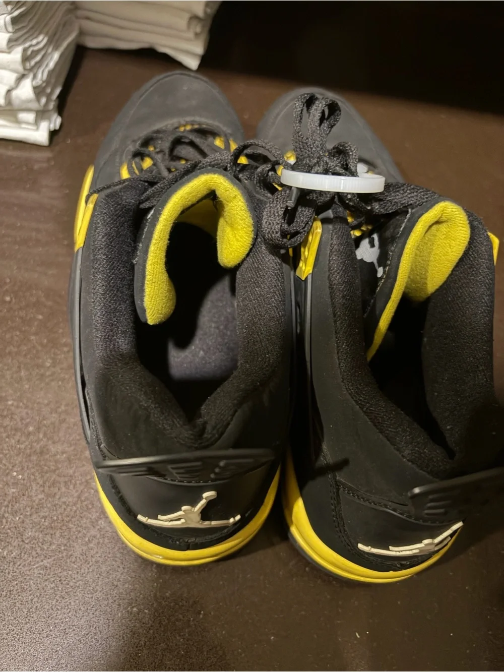 Air Jordan brand 4s Retro 2023 Yellow Thunder Basketball Sneakers Shoes size 13